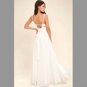 Lulus Carte Blanche White Maxi Dress XS
